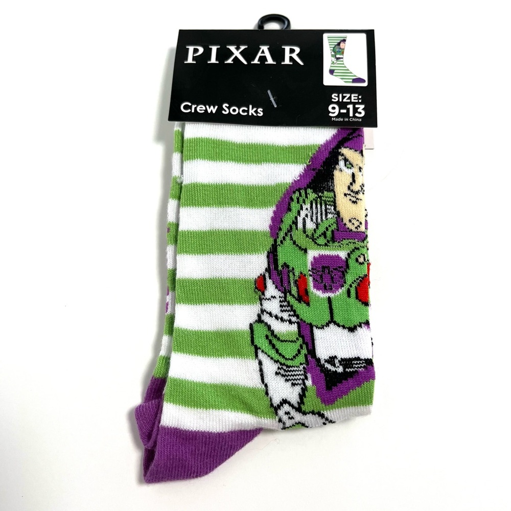 NWT Disney Pixar Buzz Lightyear Striped Socks